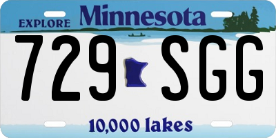 MN license plate 729SGG