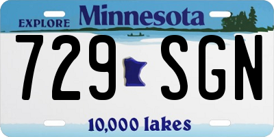 MN license plate 729SGN