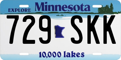 MN license plate 729SKK