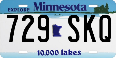 MN license plate 729SKQ