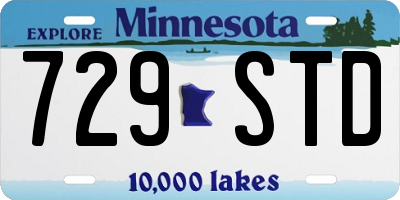 MN license plate 729STD