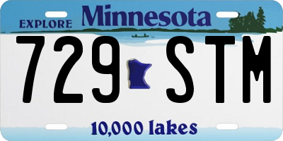MN license plate 729STM