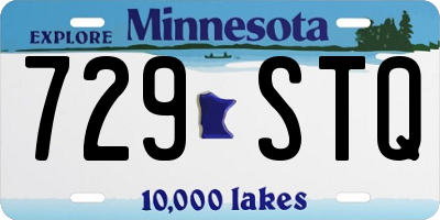 MN license plate 729STQ