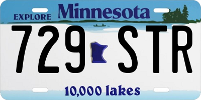 MN license plate 729STR