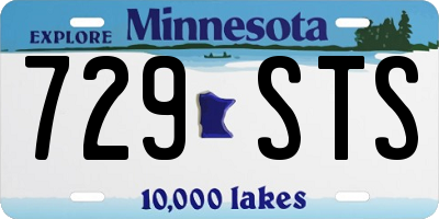 MN license plate 729STS