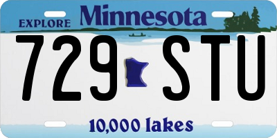 MN license plate 729STU