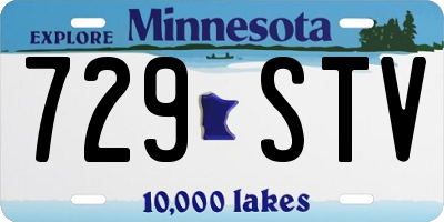 MN license plate 729STV