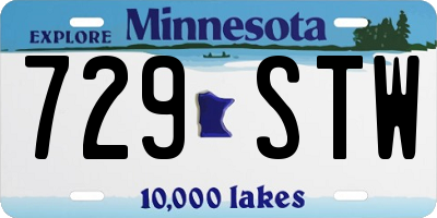 MN license plate 729STW