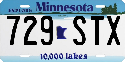 MN license plate 729STX