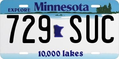 MN license plate 729SUC
