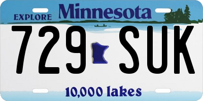 MN license plate 729SUK