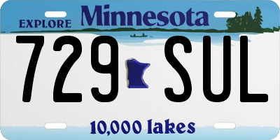 MN license plate 729SUL
