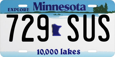 MN license plate 729SUS