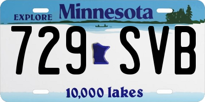 MN license plate 729SVB