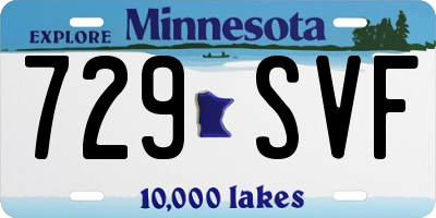 MN license plate 729SVF