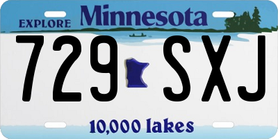 MN license plate 729SXJ