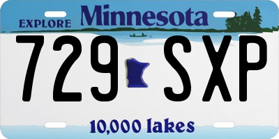 MN license plate 729SXP