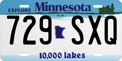 MN license plate 729SXQ