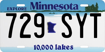 MN license plate 729SYT
