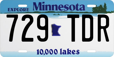 MN license plate 729TDR