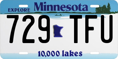 MN license plate 729TFU