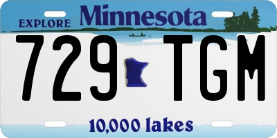 MN license plate 729TGM