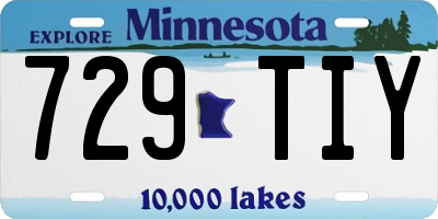 MN license plate 729TIY