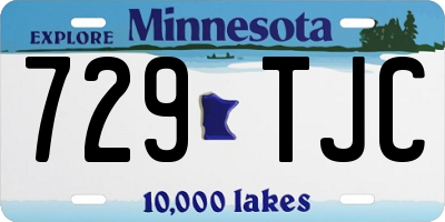 MN license plate 729TJC