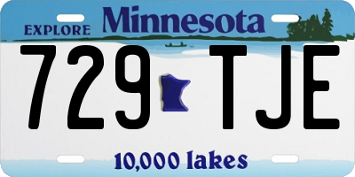 MN license plate 729TJE