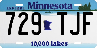 MN license plate 729TJF