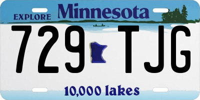 MN license plate 729TJG