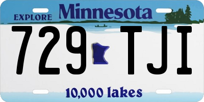 MN license plate 729TJI