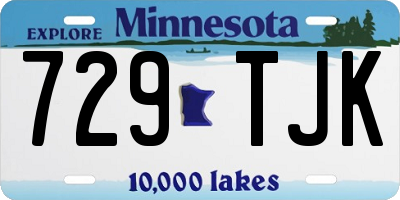 MN license plate 729TJK
