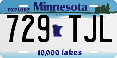 MN license plate 729TJL