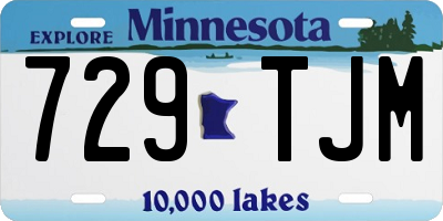 MN license plate 729TJM