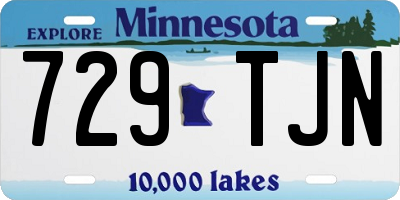 MN license plate 729TJN