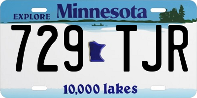 MN license plate 729TJR