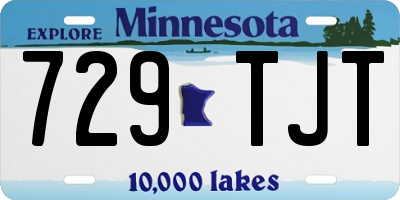 MN license plate 729TJT