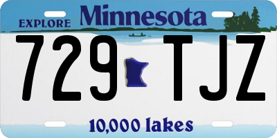 MN license plate 729TJZ