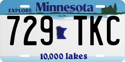 MN license plate 729TKC