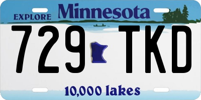 MN license plate 729TKD