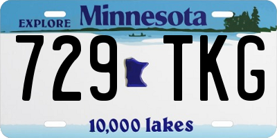 MN license plate 729TKG