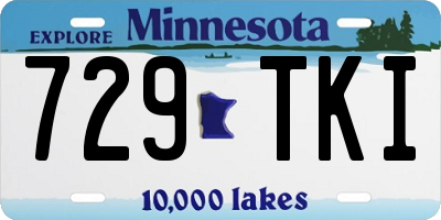 MN license plate 729TKI