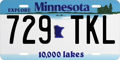 MN license plate 729TKL