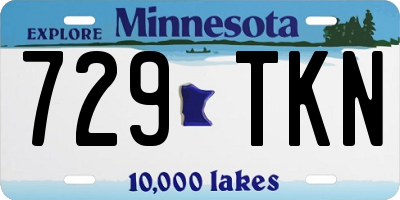 MN license plate 729TKN