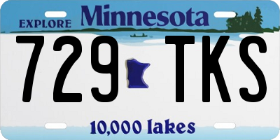 MN license plate 729TKS
