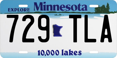 MN license plate 729TLA