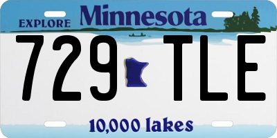 MN license plate 729TLE