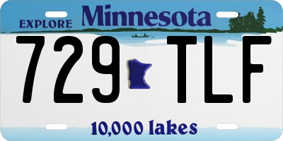 MN license plate 729TLF
