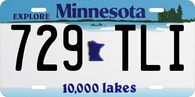 MN license plate 729TLI
